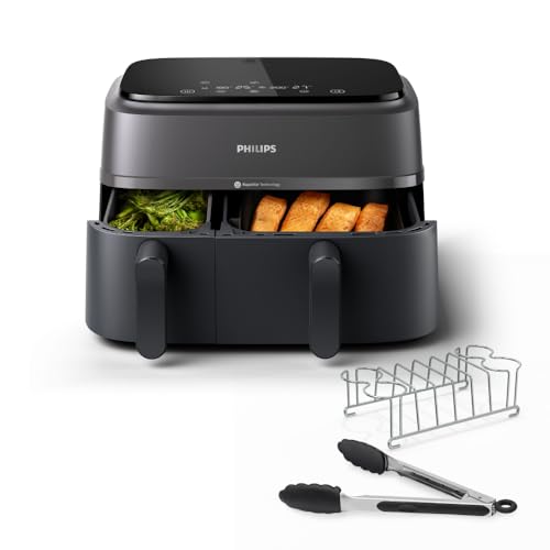 Philips Dual Basket Airfryer 3000 NA350 Heißluftfritteuse 9 L